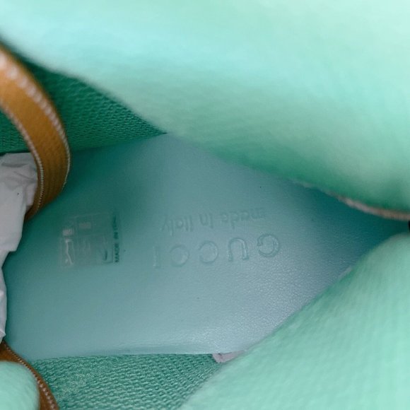 Gucci BASKET Demetra High Top Sneaker Vintage 661303 Black Green Men UK13.5 US14 - Picture 10 of 16